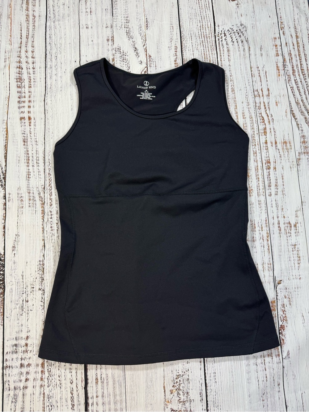 Lands' End Women's Black Performance Tank Top